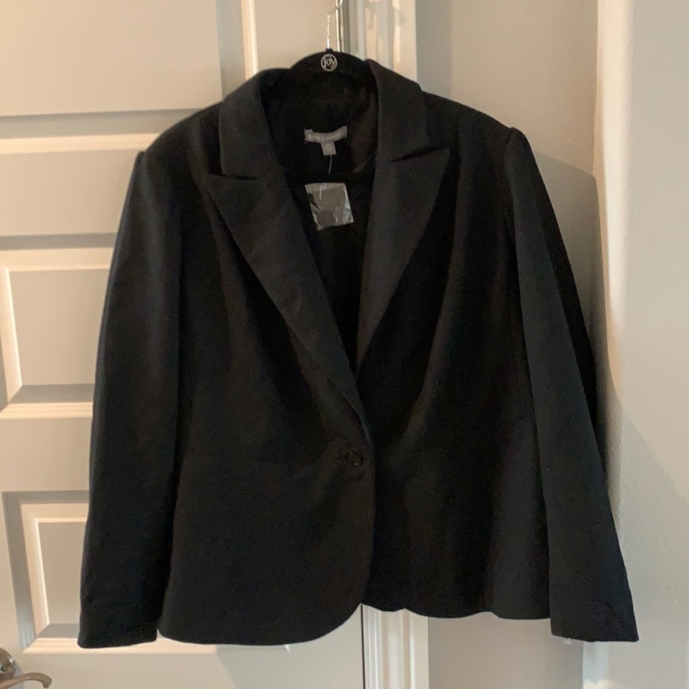 New Jessica London Wool-Blend‎ Blazer Black 22W